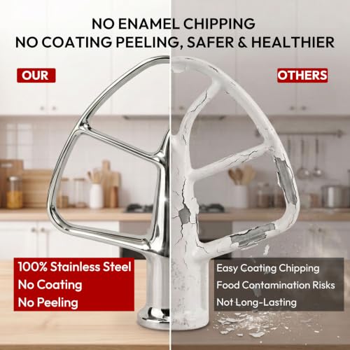 K45B Stainless Steel Flat Beater for KitchenAid 4.5 & 5 Qt Tilt-Head Mixers