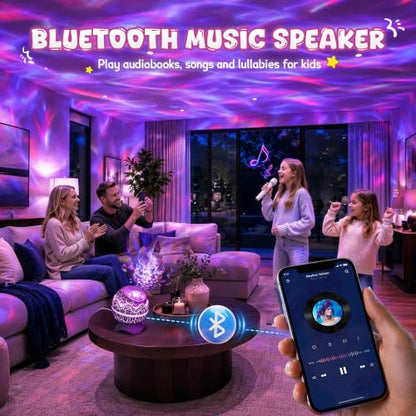 Rossetta Galaxy Star Projector Night Light for Kids Room Decor - Silver White