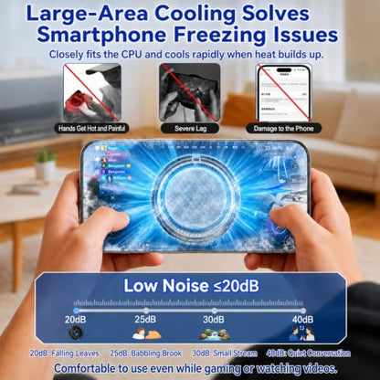 Portable Magnetic Phone Cooler Fan with High Power Adapter for Smartphones