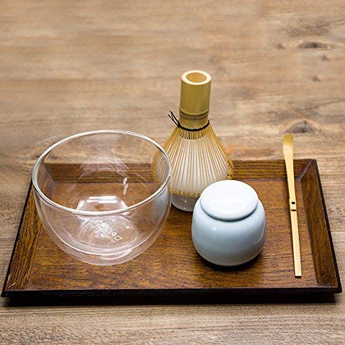 ZENRC Heat Insulated Double Wall Glass Matcha Bowl - Perfect Matcha Bowl (Chawan) for Whisking Matcha Green Tea 540ml 18.5 oz Thick Glassware for Soup Salad Juice Drink