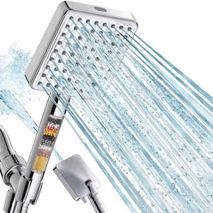MakeFit Handheld Shower Head with Water Filter & Replacement Beads Bundle