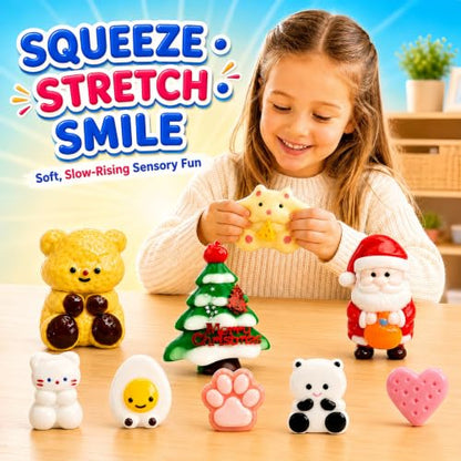 Christmas Kawaii Squishy Advent Calendar for Kids - Multicolor 24 Surprises