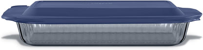 Pyrex Colors Tinted Glass Baking Dish - 9x13 Oblong Bakeware with BPA-Free Lid | Dishwasher & Microwave Safe