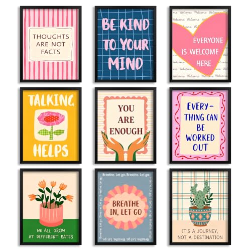 Quotes on Healing Mental Health Posters Set 8x10in - Unframed Therapy Office Decor - Variation of THIS listing