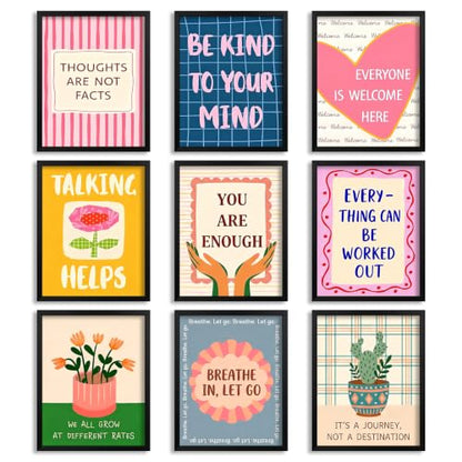 Quotes on Healing Mental Health Posters Set 8x10in - Unframed Therapy Office Decor - Variation of THIS listing