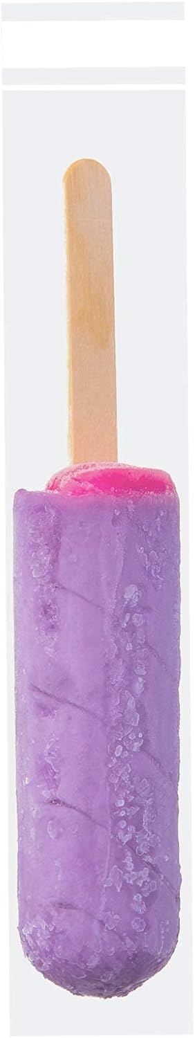Morepack Self-Sealing Cellophane Bags - 100 Clear 2x10 Inch Resealable Bags for Candy & Treats