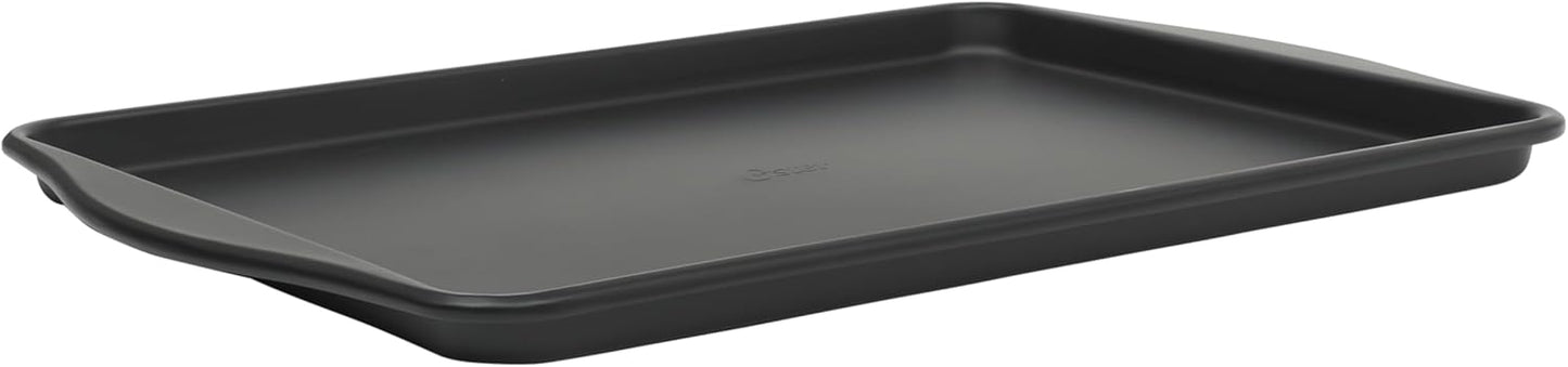 Oster Teston Nonstick Cookie Sheet - 18 x 13 Inch Carbon Steel Baking Pan | Matte Black, Warp-Resistant, PFAS-Free