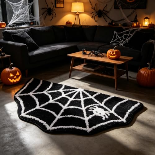 Halloween Ghost Bath Mat - Fun Fluffy Shower Rug with Non-Slip Backing - 19x31 Inch, Style 3