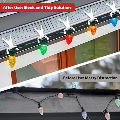 100Pcs Christmas Gutter Clips for Outdoor Lights - Fits Gutter Guard - Variation of THIS listing 100