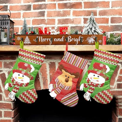 Wood Christmas Stocking Holder Box with 6 Hooks and Jingle Bell - Variation of THIS listing