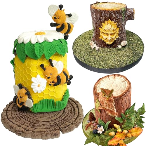 Tree Stump Silicone Mold for Cake Decorating - Style A
