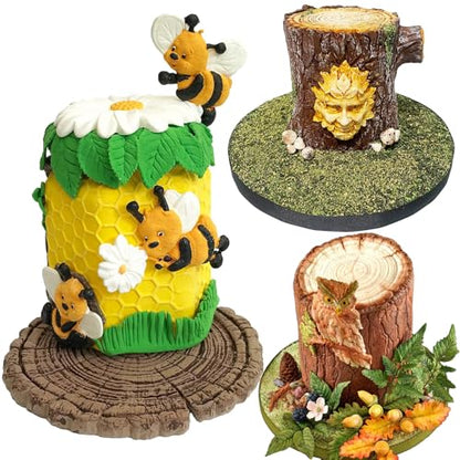 Tree Stump Silicone Mold for Cake Decorating - Style A