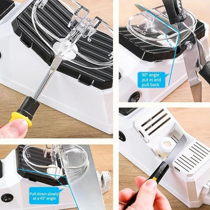 Surudoisharp Pro Electric Knife Sharpener, Electric Knife Sharpener, Knives Automatic Knives Sharpener, Hailoyear Electric Knife Sharpening (2PCS)