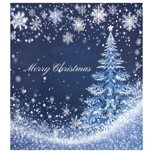 Christmas Blue Dishwasher Magnetic Cover - Snowflake Winter Snow Xmas Kitchen Decor