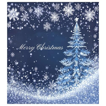 Christmas Blue Dishwasher Magnetic Cover - Snowflake Winter Snow Xmas Kitchen Decor