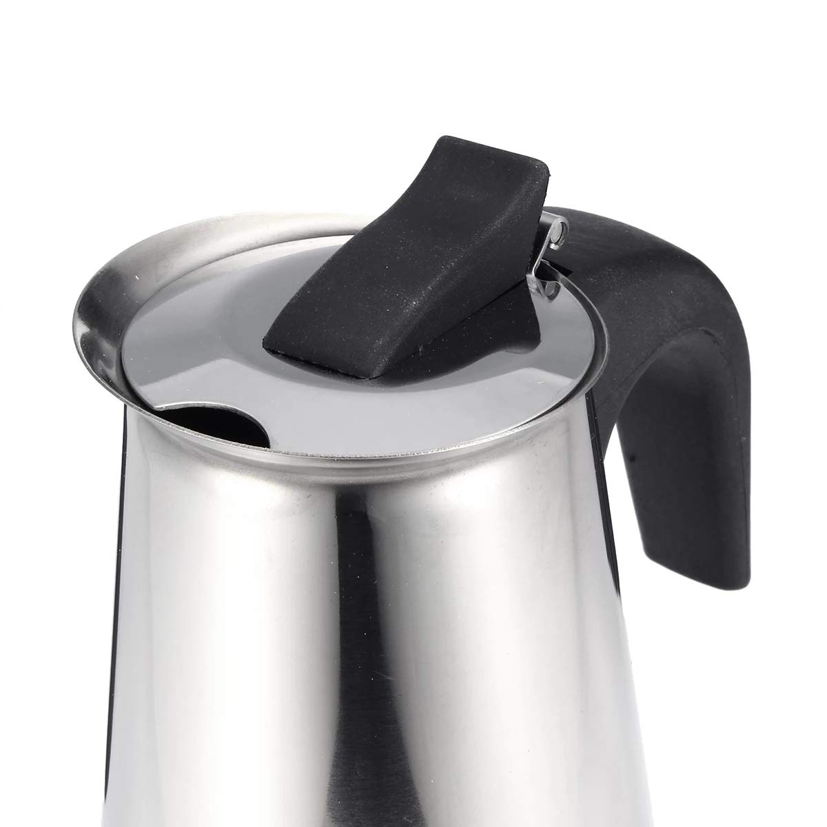 WILL 200450ml Portable Espresso Coffee Maker Moka Pot Stainless Steel with Electric stove Filter Percolator Coffee Brewer Kettle Pot (200ml)