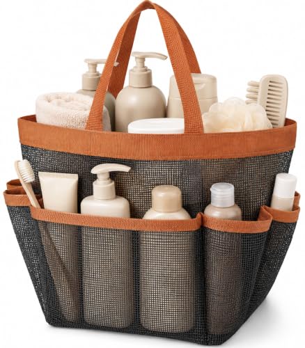 Mesh Shower Caddy for Dorm & Travel - Large 9-Pocket Bathroom Organizer