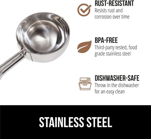 GORILLA GRIP Cookie Scoop - BPA-Free 304 Stainless Steel, Soft Grip Handle, 2 TBSP Size, Black
