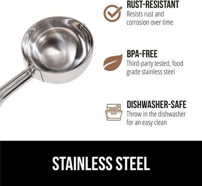 GORILLA GRIP Cookie Scoop - BPA-Free 304 Stainless Steel, Soft Grip Handle, 2 TBSP Size, Black