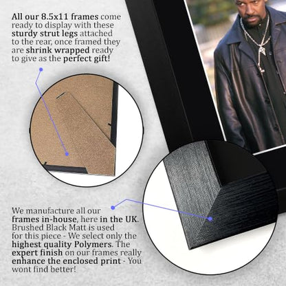 US Letter Framed Signed Denzel Washington Autograph Photo - Training Day Alonzo Gift