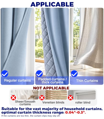 8 Pairs Magnetic Curtain Clips for No-Drill Curtain Holders - Variation of THIS listing
