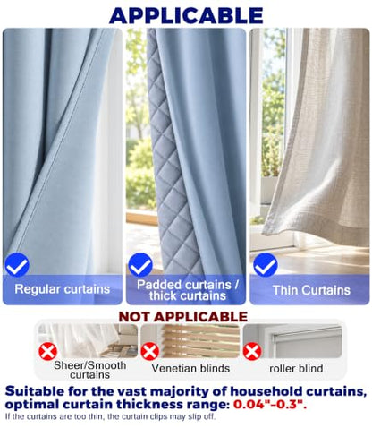 8 Pairs Magnetic Curtain Clips for No-Drill Curtain Holders - Variation of THIS listing