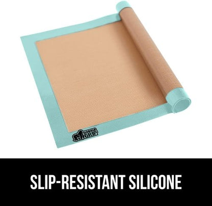 GORILLA GRIP Silicone Baking Mats - Food Grade Nonstick, Oven Safe Up to 500°F, 16.5x11.87, Mint | 2-Pack