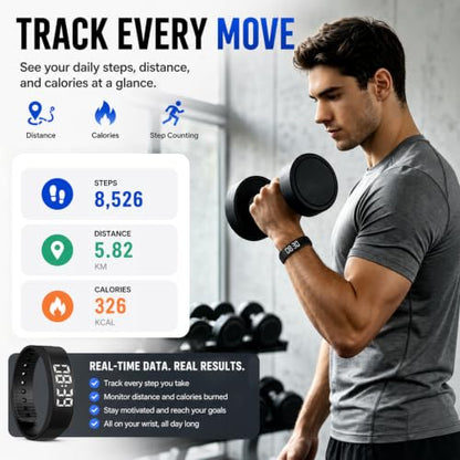 Vibrating Alarm Wristband with Activity Tracker for Heavy Sleepers