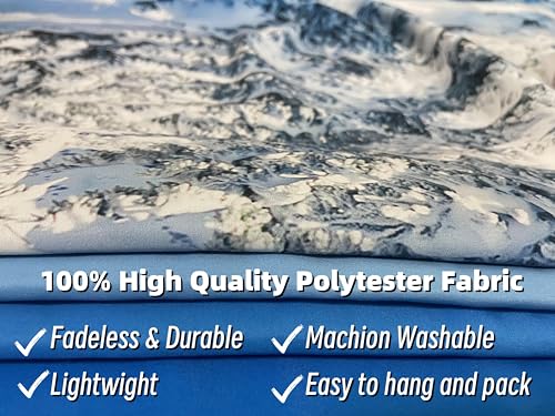 Winter Snow Forest Tapestry - 236 x 118 inches Snowy Mountain Landscape Wall Hanging for Home Decor