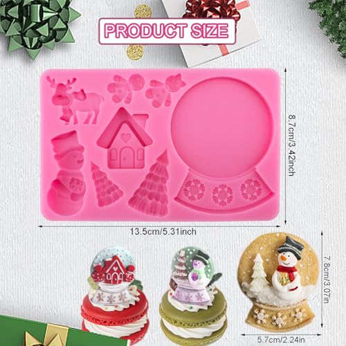 Christmas Crystal Ball Silicone Mold for Cake Decorating & Crafts - Holiday Fondant, Chocolate, Resin