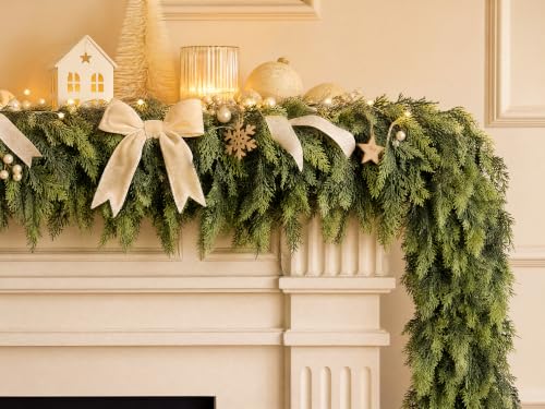 2-Pack 9FT Full Lush Cedar Garland - Indoor & Outdoor Holiday Decor Variation 2