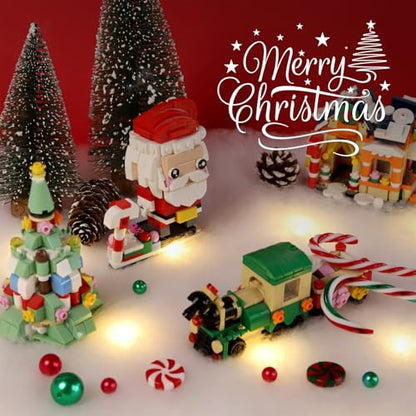 2PCS LED Snow Blanket with Warm Lights for Christmas Village Winter Decor