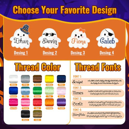 Personalized Halloween Candy Bag for Kids - Custom Embroidered Name