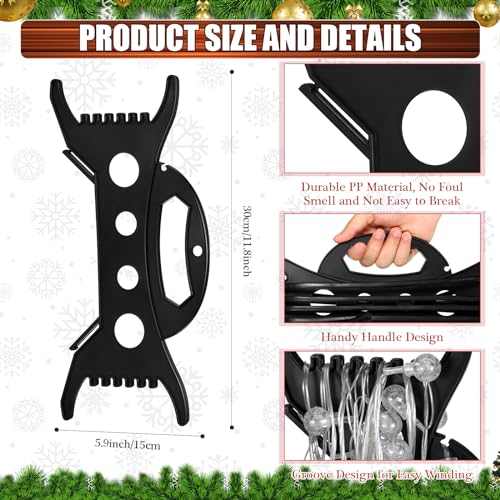 Christmas Light Storage Holder Reel - Black, 36 Pack