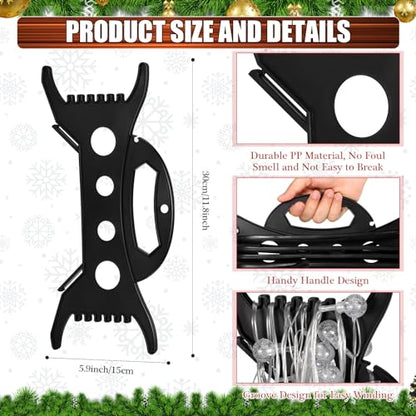 Christmas Light Storage Holder Reel - Black, 36 Pack