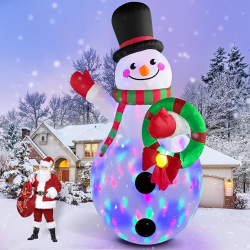 Danxilu 14FT Christmas Inflatable Snowman with LED Lights - Outdoor Holiday Decor