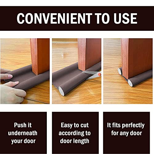 42-Inch Door Draft Stopper Sealing Strip Pack of 3 - Noise & Dust Blocker