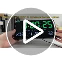 Digital Wall Clock 11'' LED Display - Large Screen, Night Mode, Green-White