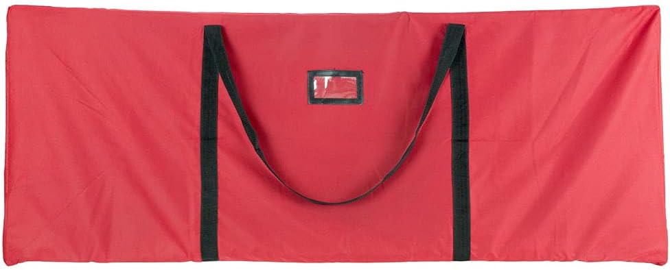 Santa's Bags Red Duffle Bag - X-Large 9-Foot Christmas Tree Storage for Artificial Trees - Durable 300D Poly-Blend Fabric