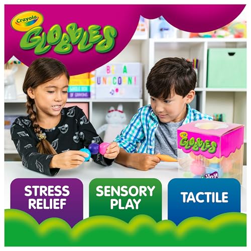 Crayola Globbles Squish Toys (16ct), Easter Egg Toy & Essential Easter Basket Stuffers, Sticky Stress Ball for Adults & Kids, Squishy Balls, Calming Sensory Gift for Stress Relief