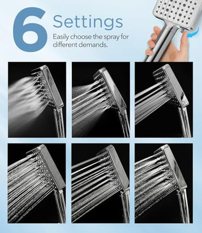 MakeFit Handheld Shower Head with Water Filter & Replacement Beads Bundle