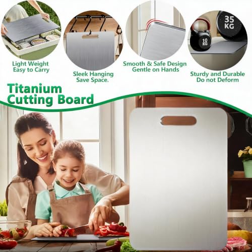 Katori Titanium Cutting Board - 1PC M - Double-Sided Food Safe Kitchen Chopping Board