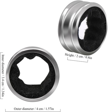 Stainless Steel Wine Bottle Collars, Classy Wine Collar Drip Rings, 4 Pack Simple and Durable Wine Drop Stoppers with Velvet Felts, Small Handy Gadgets for Kitchen and Bar