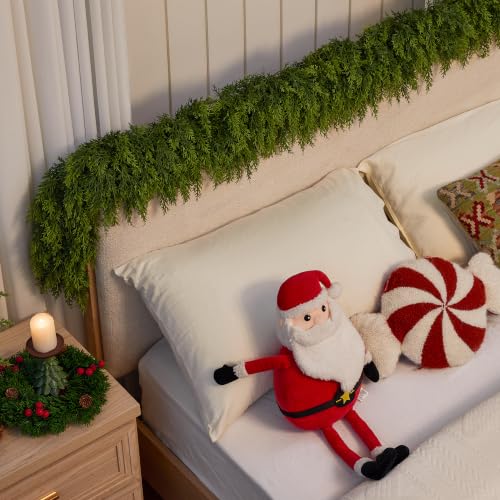 11 Ft Cedar Garland Artificial Christmas Wreath Decor - 2 Pieces