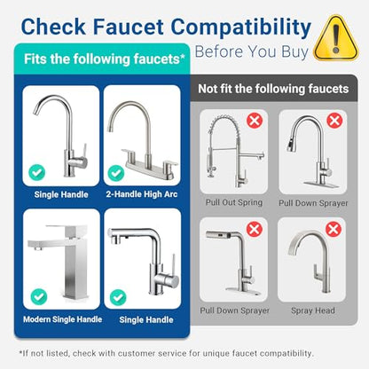 360° Rotating Stainless Steel Faucet Water Filter 320 Gallon Capacity