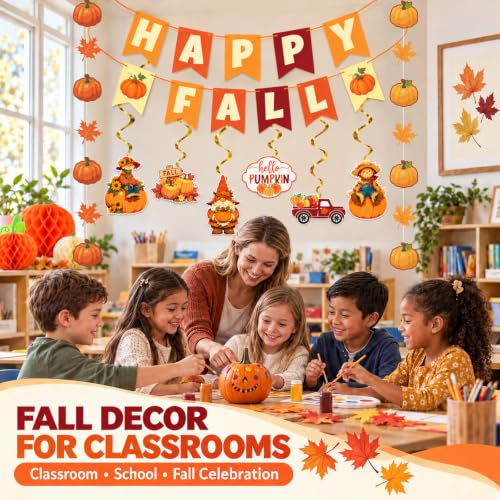 Fall Party Decorations Set for Home Classroom Office - Autumn Harvest Decor