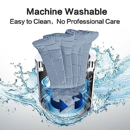 EASELAND Twin Size Mattress Pad Pillow Top Mattress Cover Quilted Fitted Mattress Protector Single 8-21" Deep Pocket Cooling Mattress Topper (39x75 Inches, Dusty Blue)