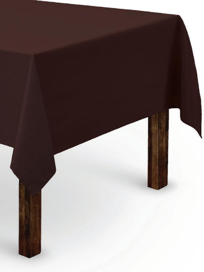 Gee Di Moda Rectangle Tablecloth - 60 x 84 Inch Chocolate Table Cloth for 5 Foot Rectangle Table - Heavy Duty Washable Fabric - for 5 Ft Buffet Table, Holiday Party, Dinner, Wedding & Baby Shower