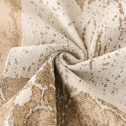 HANDONTIME Vintage Botanical Sofa Cover French Country Floral Couch Cover F:oatmeal 71" x 150"