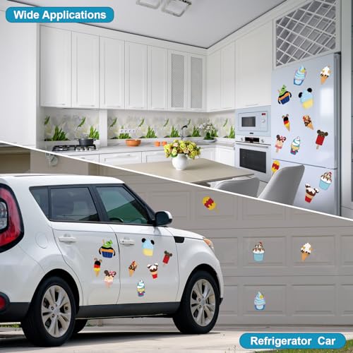 12 Pcs Refrigerator Magnets - Cute Mouse Cruise Door Stickers for Fridge & Metal Surfaces